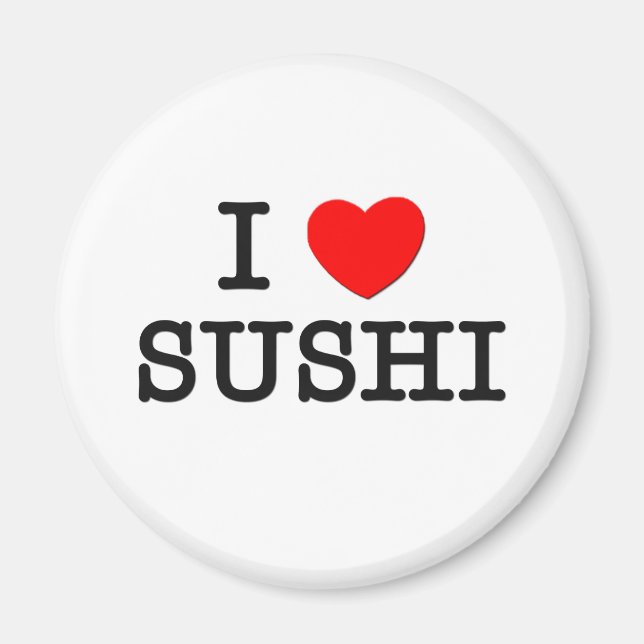 Imã Eu Amo SUSHI ( comida ) (Frente)