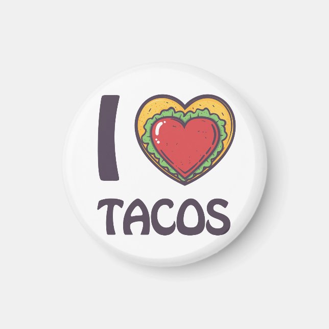 Imã Eu amo Tacos (Frente)