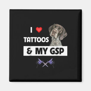 Imã Eu Amo Tatuagens E Meu Ponto Curto Alemão Da Gsp