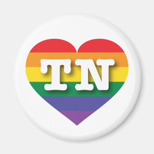 Imã Eu amo Tennessee Orgulho gay Rainbow Heart