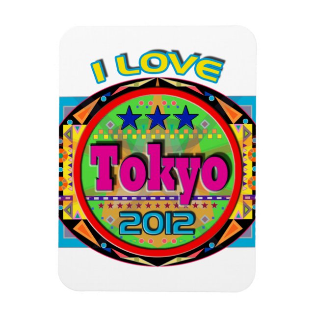 Ímã EU AMO Tóquio Emblem 1 Magnet 2012 (Vertical)
