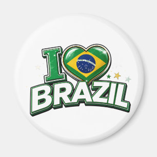 Imã Eu Amo Torcedor de Futebol Patriótico Brasileiro