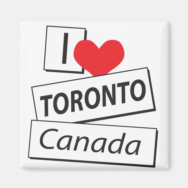 Imã Eu amo Toronto Canadá (Frente)
