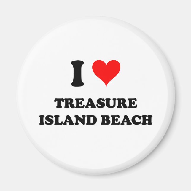 Imã Eu Amo Treasure Island Beach (Frente)