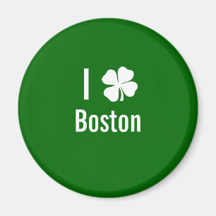 Imã Eu amo (trevo) o Dia de São Patrício de Boston