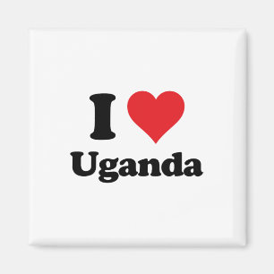 Imã Eu Amo Uganda Amor País Lembrança Temática Coisas