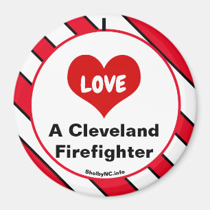 Imã Eu Amo Um Íman Do Cleveland Firefighter