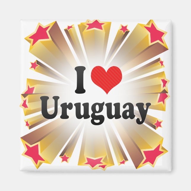 Imã Eu Amo Uruguai (Frente)