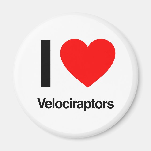 Imã eu amo velociraptors (Frente)