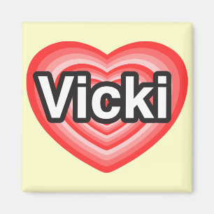 Imã Eu amo Vicki. Eu te amo Vicki. Coração