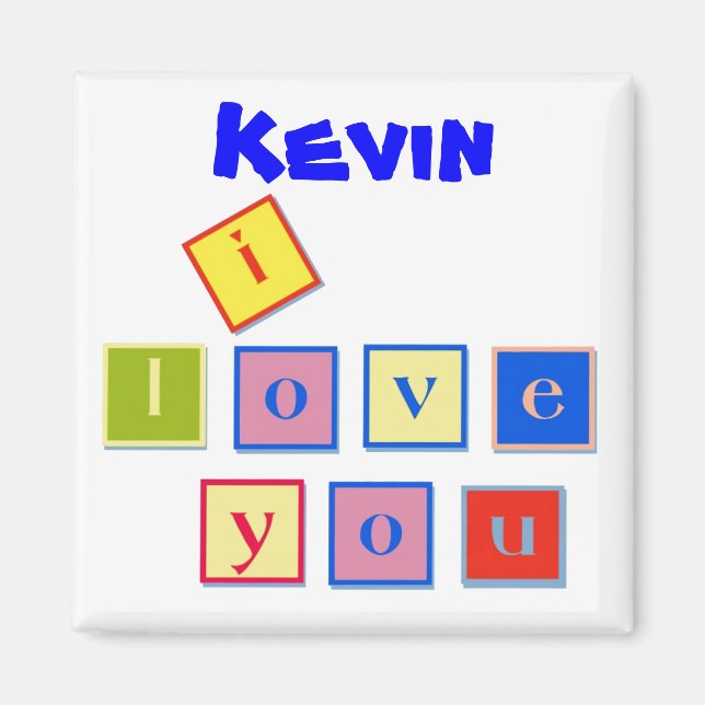 Imã Eu Amo Você Bloquear Cartas (Frente)