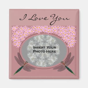 Imã Eu Amo Você Dragonfly Fotografia Personalizável