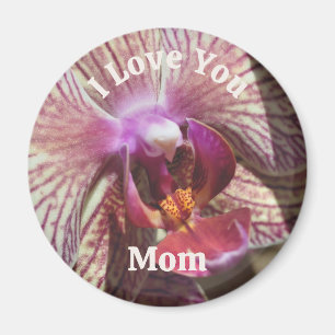 Imã Eu Amo Você Mãe Orquídea Flor De Perto