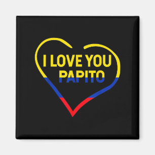 Imã Eu Amo Você Papito Bandeira Colômbia Bandeira Feli