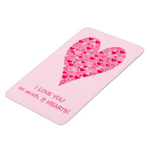 Ímã Eu amo você tanto que dói Tiny Hearts Big Heart
