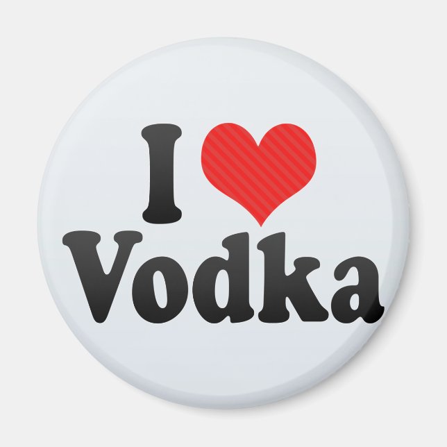 Imã Eu Amo Vodka (Frente)