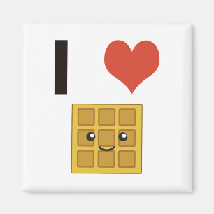 Imã Eu amo Waffles
