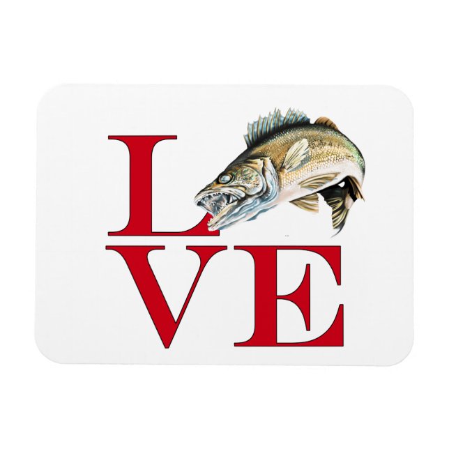 Ímã Eu Amo Walleye (Horizontal)