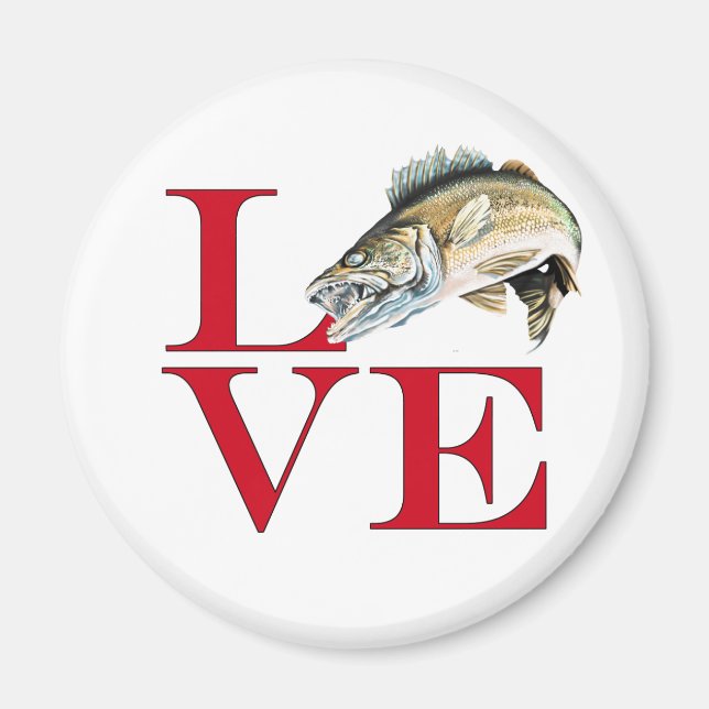 Imã Eu Amo Walleye (Frente)