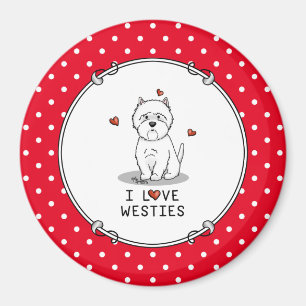 Imã Eu Amo Westies - West Highland White Terriers Cujo