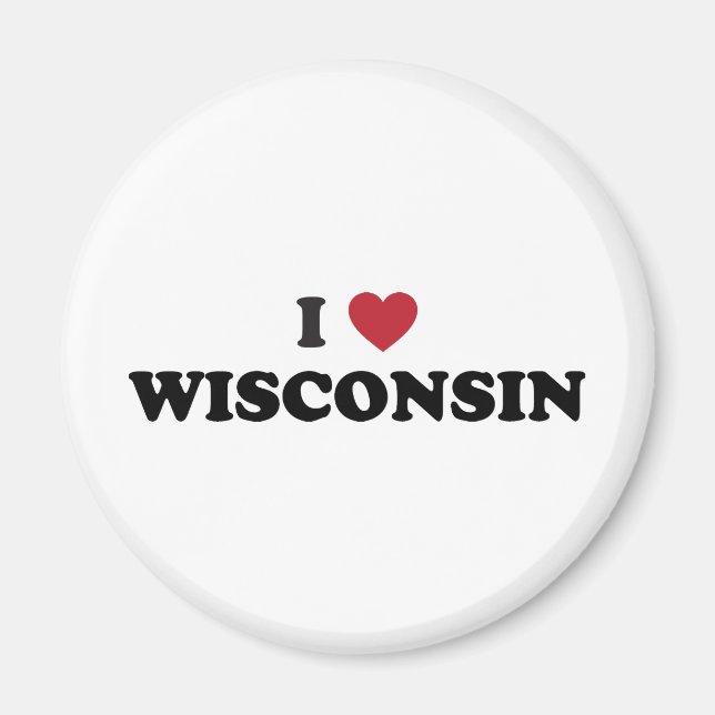 Imã Eu Amo Wisconsin (Frente)