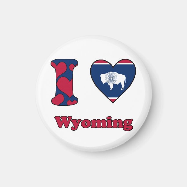 Imã Eu amo Wyoming (Frente)