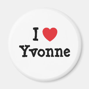 Imã Eu amo Yvonne coração T-Shirt