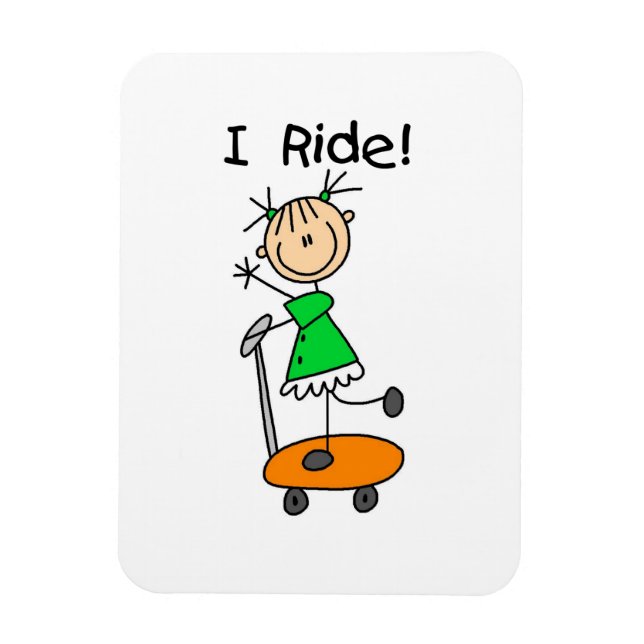 Ímã Eu Ando - Menina de Scooter (Vertical)