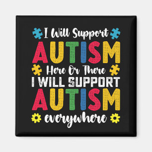 Imã Eu Apoiarei o Autismo Aqui ou Acolá Autista
