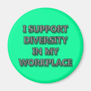 Imã Eu apoio a diversidade no meu planeta de trabalho
