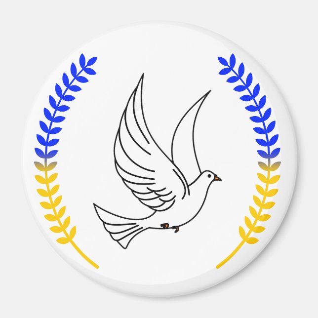 Imã Eu apoio a Ucrânia!!!! Íman (Frente)