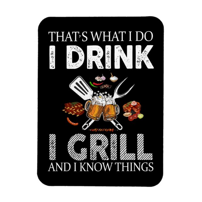 Ímã Eu Bebo E Giro Presente Personalizado De Comida (Vertical)