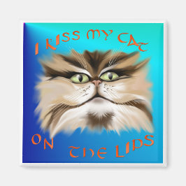 Imã Eu Beijo Meu Gato No Magnet De Lábios