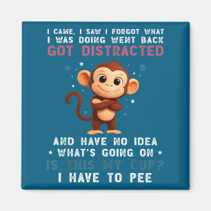 Imã Eu Camisa Macaco Vim Vi Esqueci O Que