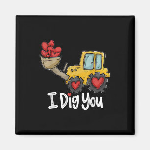 Imã Eu Canto-Te Trator Construction Heart Lovent
