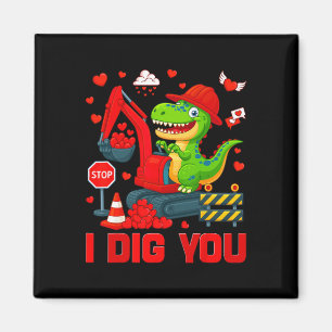 Imã Eu Cavou Você Coração Engraçado Dinossauro Caminhã