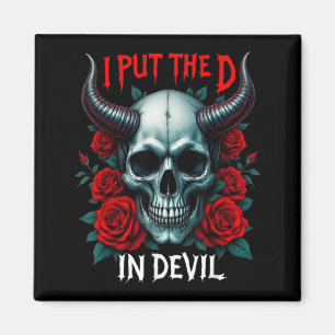 Imã Eu Coloco O D Em Caveira De Rosas Do Diabo Funny H