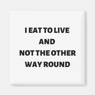 Imã Eu como para viver e não o contrário