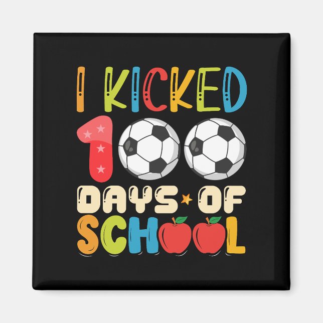 Imã Eu Completei 100 Dias de Escola Amante do Futebol (Frente)