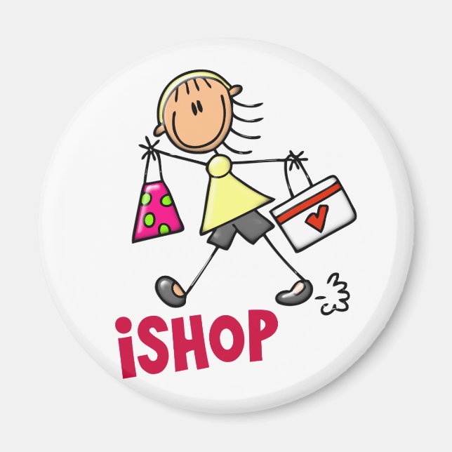 Imã Eu COMPRO o Stick Figure T-Shirts e presentes (Frente)