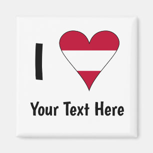 Imã Eu (Coração de Bandeira Austríaca Amor) Seu Texto
