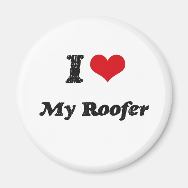 Imã Eu coração o meu Roofer (Frente)