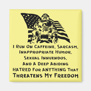 Imã Eu Corro Em Cafeína, Sarcasmo, Humor Inapropriado