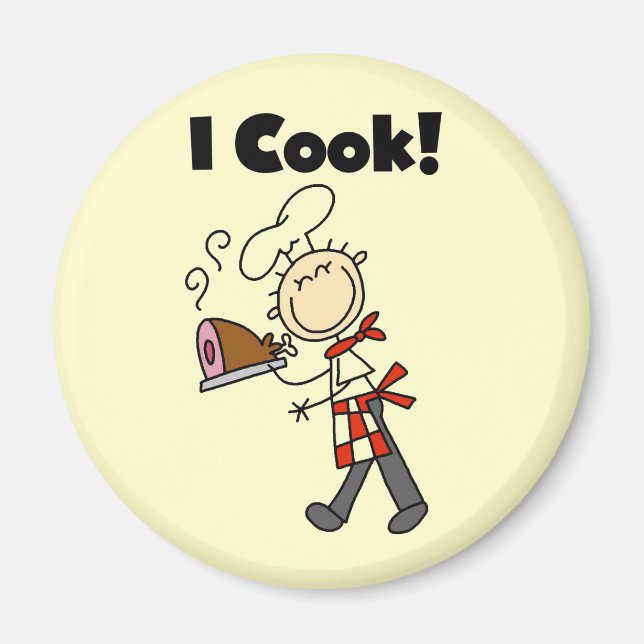 Imã Eu Cozinho - Chef Masculino (Frente)