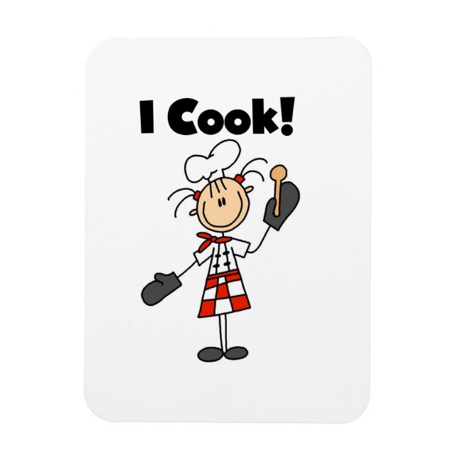 Ímã Eu Cozinho - Chefe Feminina (Vertical)