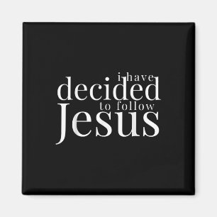 Imã Eu Decidi Seguir Jesus Batismo Letra Branca
