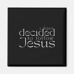 Imã Eu Decidi Seguir Jesus Batismo Letra Branca