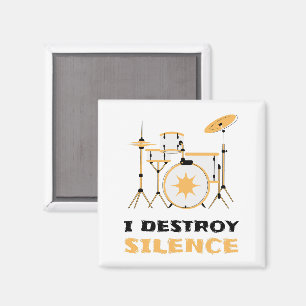 Imã Eu Destruo Silêncio Baterista Divertido