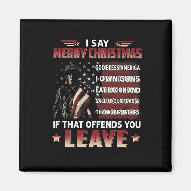 Imã Eu Digo Feliz Natal América Deus abençoe Eu Tenho  (Frente)