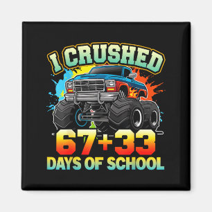 Imã Eu Esmaguei 67 Dias De Escola Caminhão Monstro 100